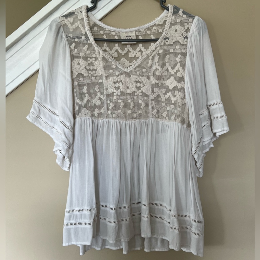 Flowy White Top